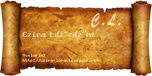 Czira Lóránt névjegykártya