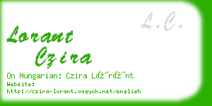 lorant czira business card